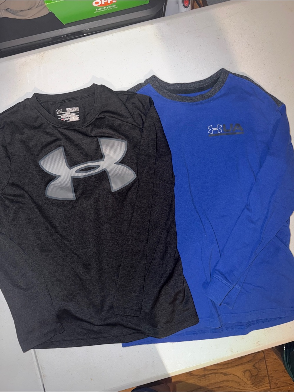 Under Armour Men’s Long Sleeve Performance Tops - Black & Royal Blue